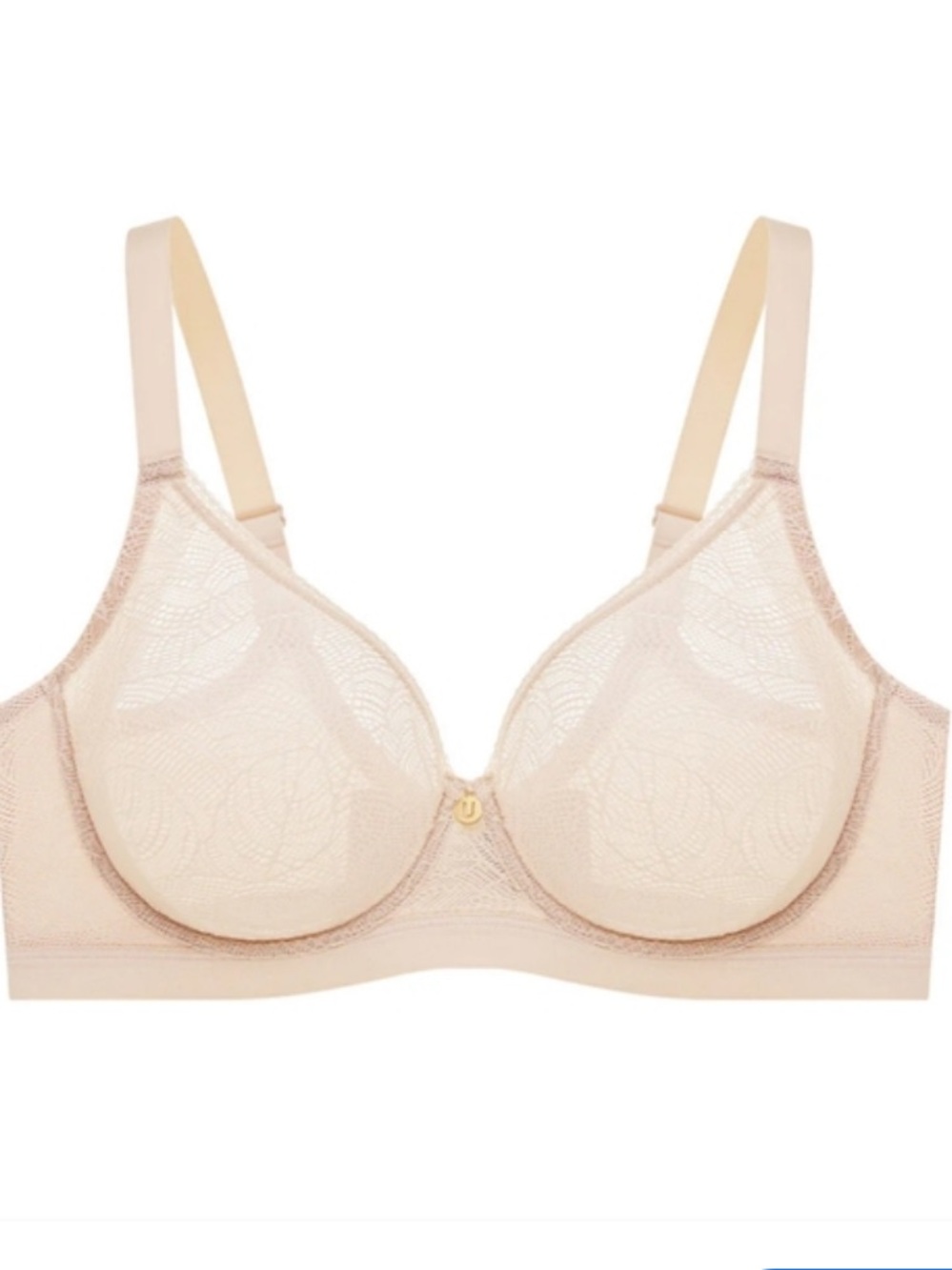 Understance  Zoe Smooth Coverage Lace Bra-champagne 38DDD